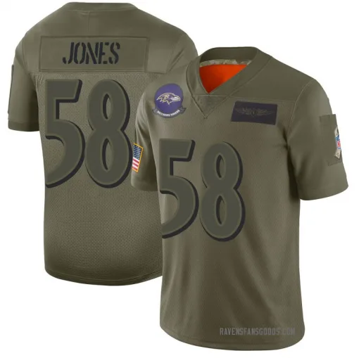 Limited Alvin Jones Men's Baltimore Ravens Camo 2019 Salute to Service ...