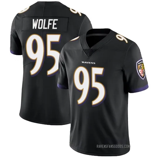 Limited Derek Wolfe Youth Baltimore Ravens Black Alternate Vapor Untouchable Jersey - Nike