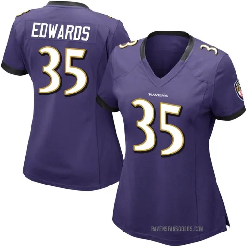 Limited Gus Edwards Women's Baltimore Ravens Purple Team Color Vapor Untouchable ...