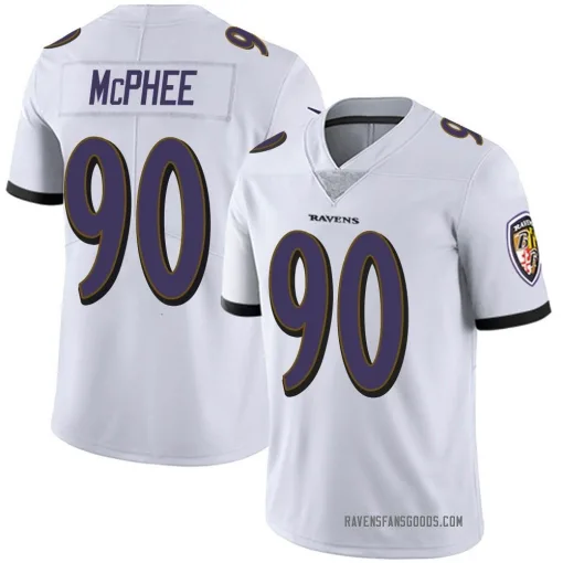 Limited Pernell McPhee Men's Baltimore Ravens White Vapor Untouchable Jersey - Nike