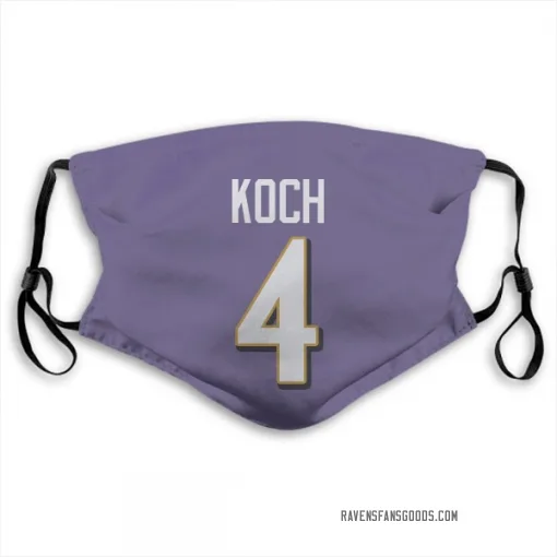 Sam Koch Baltimore Ravens Purple Jersey Number & Name Face Mask
